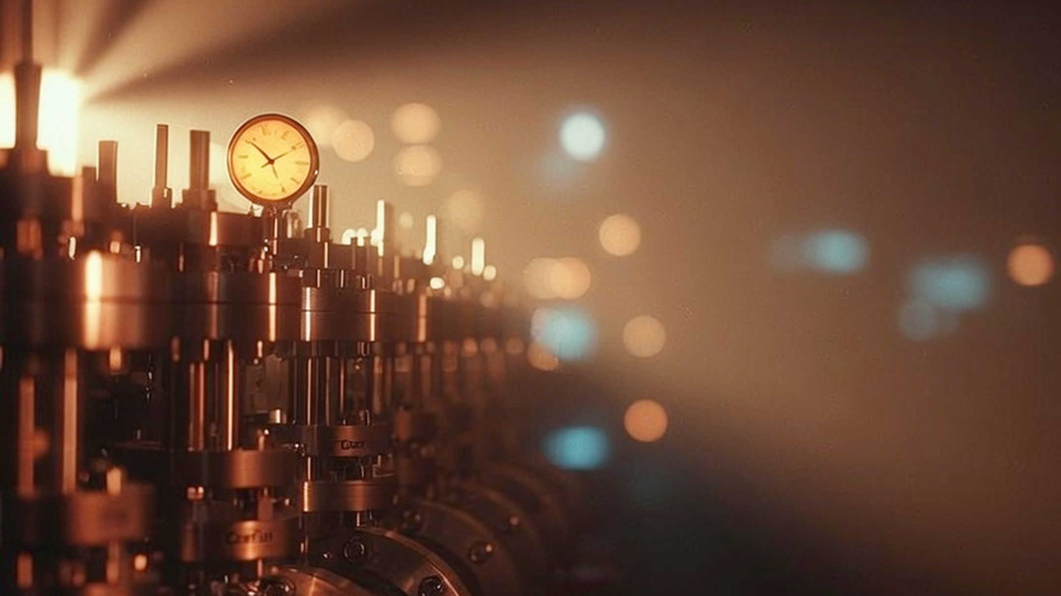 A wall of vacuum readouts watching a fleet of chambers that pump no faster for being watched.